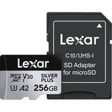 Misda Store 256 GB Profesyonel Silver Plus Microsdxc Hafıza Kartı W/sd Adaptör, Uhs-I, C10, U3, V30, Full-Hd ve 4K Video, 205/150 Mb/s'ye Kadar Okuma/yazma, Videografçılar, Oyuncular (LMSSIPL256G-BNANU)