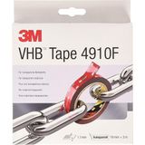 Misda Store 3m 4910F Montaj Yapışkan Bant Çift Taraflı - Neredeyse Görünmez Yapışkan Tabakalı Şeffaf Malzemelerin Yapıştırılmasını Sağlar - 19 mm x 3 M, Şeffaf, 1,0 mm (1'li Paket)