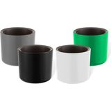Misda Store 4 Adet Mimoza Saksı Küçük Boy Plastik Kaktüs Sukulent Saksısı (Karışık, 0.2 Litre)