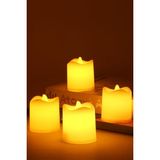 Misda Store 4 Adet Mini LED Mum Seti Pilli Dumansız Alevli Ledli Dekoratif Yapay Mum Dekor Işığı (4 Adet (Mat Beyaz 4,5 Cm))