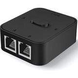 Misda Store 4146 2 Port RJ45 Ethernet Switch Çevirici Çoklayıcı 2 Portlu Manuel Ağ Anahtarı: 1000MBPS Hız Desteği ile 2 Giriş 1 Çıkış Veya 1 Giriş 2 Çıkış Kullanımı Ağa Herhangi Elektriksel Parazit Olmaz