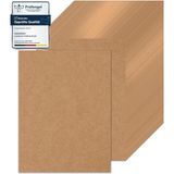 Misda Store 50 Adet A4 Kraft Kağıdı 21 x 29,7 cm 200 G/m² Yazdırılabilir Kraft Karton A4 Kendin Yap Boş Kartlar, Düğün Davetiyeleri, Şükran Günü Kartları