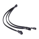 Misda Store 5353 3'lü Fan Çoklayıcı 3 Port Y Pwm 4 Pin Splitter Çoklayıcı Switch Örgülü Kablosu (5353-3'LÜ)