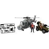 Misda Store 7076 Sun-Jdn-Hro-Asker Set 1ARAÇ 1helikopter 2figür 12 Parça Sesli Işıklı -