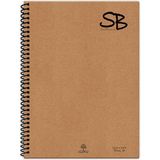 Misda Store A4 70 Yp. Defter Kraft Kapak Spiralli Hafif Kağıt Kareli 140 Sf.