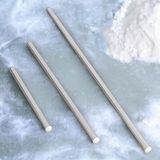 Misda Store Alüminyum Metal Oklava 3'lü Set Börek Hamur Yufka Açma Silindir Yuvarlak Uzun Kısa Mutfak Araç