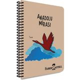 Misda Store Anadolu Mirası Spiralli Defter, A4, 100 Yaprak, 70G Kağıt, Kareli, Dayanıklı Kapak, Kolay Açılan Spiral Cilt, Asorti Kapak Tasarımı