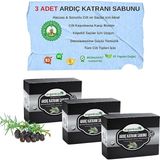 Misda Store Ardıç Katranı Sabunu 140 gr x 3 Adet Tüm Cilt Tipleri Için Antiseptik ve Yenileyici Etkili