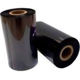 Misda Store Argox ile Uyumlu 110MMX74MT Siyah Renk Wax Ribon