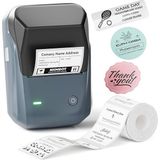 Misda Store B1 Etiket Makinesi, Otomatik Tanımlamalı Bluetooth Taşınabilir Etiket Yazıcısı, Ofis, Ev, Iş Için Kullanımı Kolay, 2 x 1.2 Inç Etiket/rulo (Mavi)