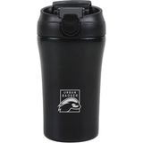Misda Store Badger Pipetli Kapaklı Siyah Çelik Termos 380 Ml, Dayanıklı Kamp Ekipmanları, Kamp Aksesuarları, Açık Hava Sporları, Doğa Sporları, Yürüyüş, Kamp Mutfağı, Kamp Malzemeleri