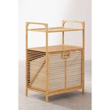 Misda Store Bambu Xl Kirli Sepetli 2 Raflı Çok Amaçlı Banyo Düzenleyici Çamaşır Sepeti Organizer DB-0004