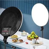 Misda Store Beyaz LED Aydınlatma Kumandalı Yayıncı Işığı Youtuber Twich Yayın Işığı Ürün Göresel Fotoğraflama Tripodlu Aydınlatma 25CM 10 Inç PF26 (10 Inch - PF26)
