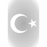Misda Store Beyaz Renk Türk Bayrağı Sticker Ay Yıldız Araba Oto Sticker 30 cm x 22 cm