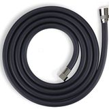 Misda Store Black Paslanmaz Kopmaz Patlamaz Kaliteli Pvc Duş Hortumu - Yüksek Kaliteli Lüx Duş Spirali - Tüm Duş Setleri/duş Başlıkları ile Uyumlu (G1/2) - 150CM Siyah