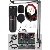 Misda Store BM800 Titanium Set Efektli Ses Kartı, Mikrofon Kulaklık, Stand (Pc ve Telefon)