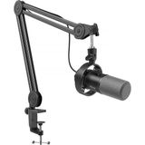 Misda Store Boom Kol Standlı Dinamik Podcast Mikrofon Seti, Vokal Akışı Kaydetmek Için Stüdyo Xlr/usb Mikrofon, Sessiz Dokunmalı Metal Mikrofon, Kulaklık Jakı, Ağır Hizmet Boom KOLU-K688T
