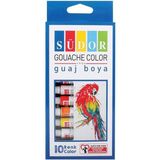 Misda Store Boya Tüp 10 Renk 9 ml Paket Guaj Boya Seti 10 Lu
