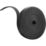 Misda Store Cırt Cırt Sabitleyici Kablo Düzenleyici - 5 Metre x 1cm | Kolay Kullanım, Bahçe ve Ev Için Pratik Çözüm (Siyah)
