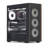 Misda Store D501A Orta Kule Kılıfı, Ahşap Aksanlı Mesh Ön, 360MM Radyatör Desteği, 11 Fan Yuvası, 400MM Gpu, Atx/m-Atx/mini-Itx, Manyetik Toz Filtreleri, Spcc Çelik Konstrüksiyon, Moda Pc Yapısı, Siyah