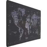 Misda Store Dünya Haritası Ekstra Büyük Genişletilmiş Kaymaz Kauçuk Oyun Mouse Pad & Klavye Masa Mat Bilgisayar Aptop Için (900 mm x 400 mm x 2 Mm) L ZMP253 Siyah (Dünya Haritası, 90 x 40 Cm) - Altın