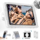 Misda Store Duş iPad Tutucu, Su Geçirmez, 480° Dönebilir, Geri Çekilebilir Ayarlanabilir, 11 Inç'e Kadar Duvara Monte Edilebilir, Banyo Küveti Için Duş Tableti Tutucu, 2 Yapıştırıcı, Ipad, iPad Pro 11,