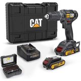 Misda Store DX155.1SET 18 VOLT/2.0AH Li-Ion Çift Akülü Profesyonel Şarjlı Darbeli Matkap + DA01901 32 Parça Vidalama Uç Seti