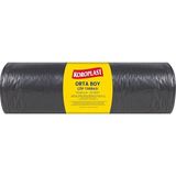 Misda Store Endüstriyel Orta Siyah Çöp Torbası 20'li 55X60 Cm, Yırtılmaz & Sızdırmaz, Çift Katlı, Geri Dönüştürülebilir, Restoran,mutfak, Fabrika, Atölye, Ofis, Otel, Hastane, Depo, Bahçe