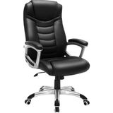 Misda Store Ergonomik Ofis Koltuğu Yüksekliği Ayarlanabilir Döner Sandalye Sağlam, Dayanıklı, Siyah OBG21B 52X53X122 cm