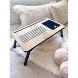 Misda Store Foldaway Telefon ve Tablet Bölmeli Katlanır Ayaklı Laptop Sehpası Notebook Bilgisayar Çalışma Masası
