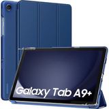 Misda Store Galaxy Tab A9 Plus 11 Inç Kılıf Akıllı Smart Uyku Modlu Standlı Şeffaf Smart Kapaklı Tablet Kılıfı SM-X210 X213 X215 (Lacivert)