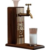 Misda Store Gift Özel Rakı Baskılı Musluklu Doğal Ahşap Içki Standı, Içki Çeşmesi, Doğum Günü Hediyesi, Ev Hediyesi, Içecek Dispenseri