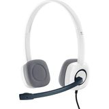 Misda Store H150 Kablolu Stereo Kulak Üstü Mikrofonlu Kulaklık, Mikrofon ve Ses Çıkışı Için Ayrı Bağlantı, Kablo Üzeri Kontrol Özelliği, Beyaz