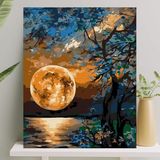 Misda Store Hobi Sanat Sayılarla Boyama Tuval Seti Fırça Boya Dahil (Çıtalı) 40X50 cm - Yakamoz