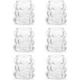 Misda Store Home 75 ml 6'lı Üzüm Bardak Seti, Bubble Bardak, Bulut Bardak, Kahve Yanı Sunum Bardağı, Zarif ve Şık Tasarım, Içecek Sunumları Için Ideal