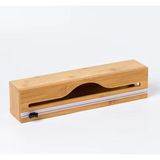 Misda Store Home Bambu Asılabilir Streç Film ve Alüminyum Folyo Kesme Aleti, Kesici Streçlik ve Folyoluk, Mutfakta Pratik Kullanım Için Tasarlanmış, Dayanıklı ve Şık Mutfak Aksesuarı (Tek Gözlü)
