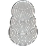 Misda Store Home Paslanmaz Çelik Pizza Tepsisi,delikli Lahmacun ve Pizza Tavası,fırın Tepisisi (36 Cm)