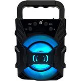 Misda Store Hoparlör Taşınabilir Ses Bombası LED Işıklı Extra Bass Ses Radyolu Speaker Sd Kart-Usb