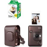 Misda Store Instax Mini Liplay Hybrid Deep Bronze Fotoğraf Makinesi 20'li Film Liplay Uyumlu Çantalı Set