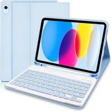 Misda Store Ipad (A16) 10. Nesil 2022/2025 Uyumlu Bluetooth Türkçe Q Klavyeli Kılıfı (Tablet Değildir)