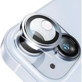 Misda Store iPhone 15-15 Plus ile Uyumlu Safir Kamera Lens Koruyucu Kolay Kurulum Kitli Çizilmez Safir Cam ve Titanyum Alaşım Çerçeve (Mavi, Safir Cam)
