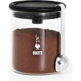 Misda Store - Kahve Saklama Kavanozu - 250GR - Silikon Contalı Hava Geçirmez Kapak - Paslanmaz Ölçü Kaşığı - Cam Kavanoz