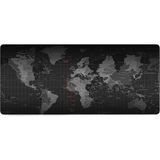 Misda Store Kaymaz Taban Dünya Desenli 70X30 Xxl Mouse Pad SR679D - Altın