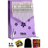 Misda Store KLX-870 Mor Renk Yüksek Kaliteli Ahşap Kalimba 17 Tuşlu Full Set