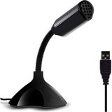 Misda Store Masaüstü, Laptop ve Notebook Bilgisayarlar Için Tak Çalıştır USB Girişli 13CM Masaüstü Mini Mikrofon Siyah - M308