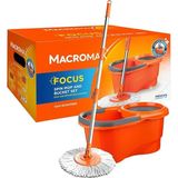 Misda Store Max Focus Otomatik Temizlik Seti, Pedalsız Döner Sıkmalı 360 Başlıklı Mikrofiber Paspas