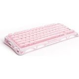 Misda Store Mercury K1 Rgb Kablosuz Mekanik Gaming Klavye, Alüminyum Çerçeveli, Ingilizce Q, Special Edition, Pembe