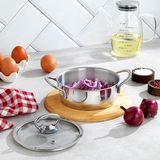 Misda Store Micro Mini Basık Çelik Tencere 14CM-2 Parça