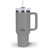 Misda Store Morning Vaha 1200 ml Termos Mug, 3 Kademeli Çevirmeli Kapak, Gri SI2440217