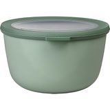 Misda Store - Multi Bowl Cirqula Round - Kapaklı Saklama Kabı - Buzdolabı Için Hava Geçirmez Saklama Kutusu ve Mikrodalga Fırın Kabı Olarak Uygundur - 2000 ml - Nordic Sage